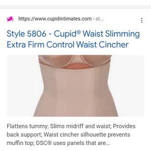 Waist cincher, shaper, Cupid brand, extra firm, extra large, beige